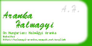 aranka halmagyi business card