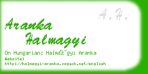 aranka halmagyi business card